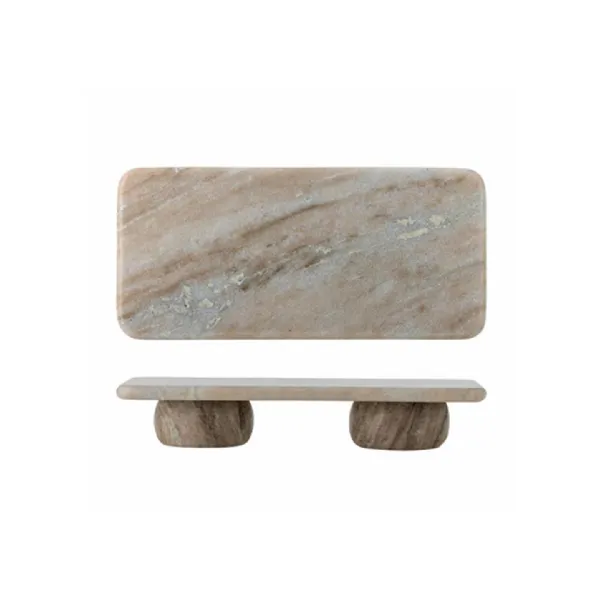 Immagine principale Vassoio fatin pedestal in ottone e vetro: eleganza contemporanea