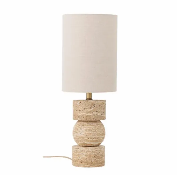 Immagine principale Marci table lamp in travertino: eleganza e luce per il tuo arredo
