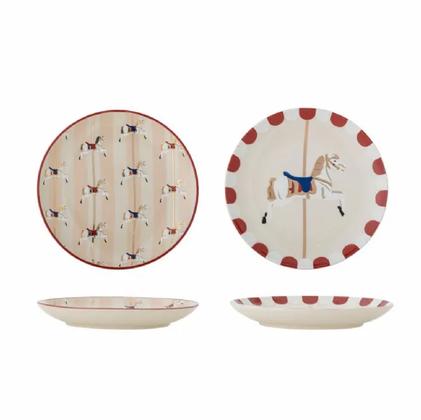 Immagine principale Set di 2 piatti Merry-go-round: design unico per la tavola
