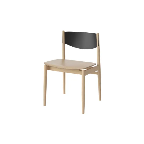 Immagine principale Sedia da pranzo Apelle in rovere laccato pigmentato bianco