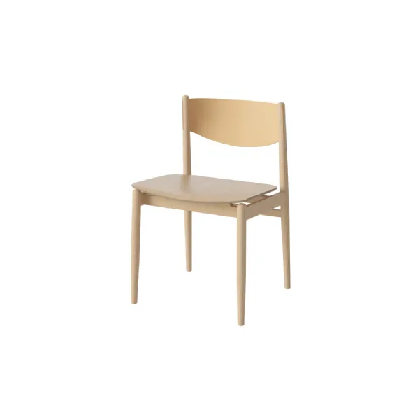 Immagine principale Sedia da pranzo Apelle in rovere oliato pigmentato bianco