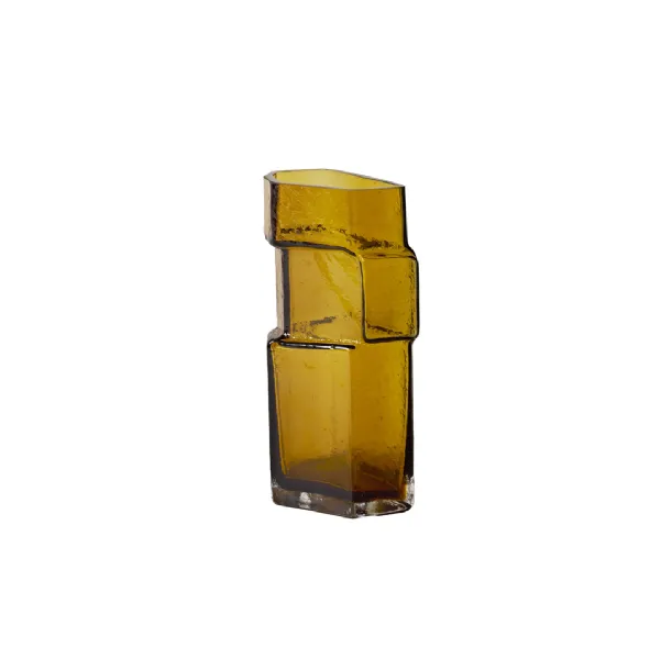 Immagine principale Vaso muro recycled amber h23 - vaso decorativo ecologico in vetro riciclato